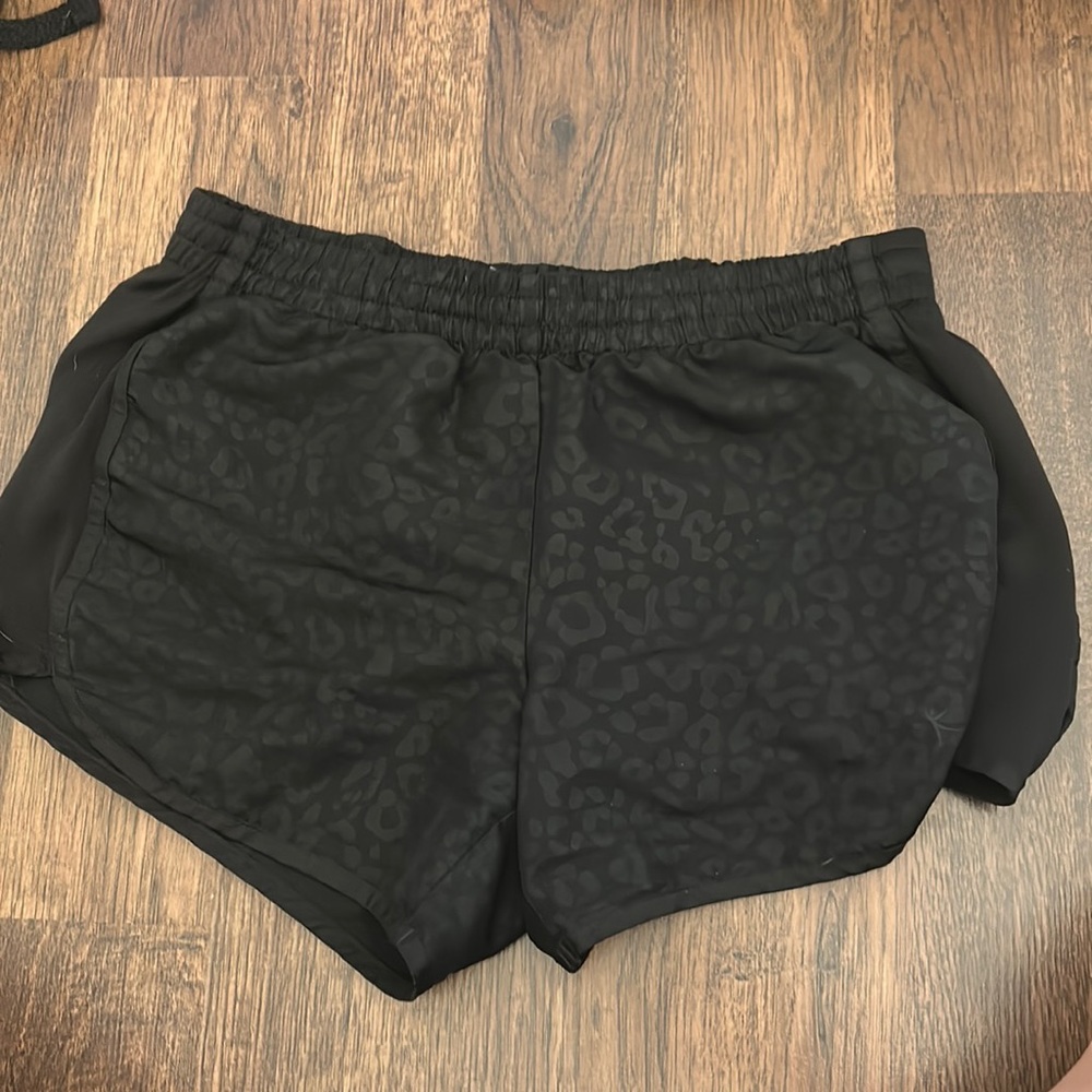 black shorts